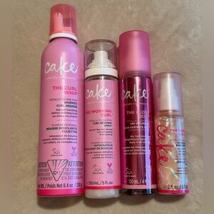 CAKE Pink Curly Hair Care Set